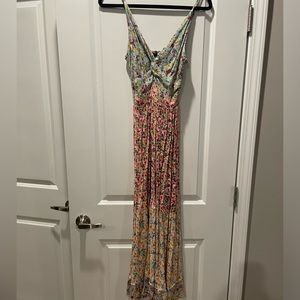 Angie Multicolor Tie Knot Summer Dress Size Large